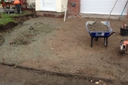 excavated for drive and edgings