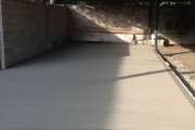 Concrete just laid in barn
