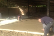 Other half of barn poured