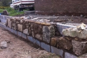 Stone work for car port