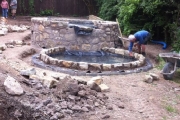 Double pond with water feature