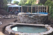 Double pond with water feature