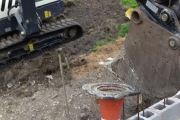 Filling Wall With Concrete