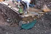 Retaining wall and stone work