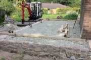 Forming base ready for concrete floor